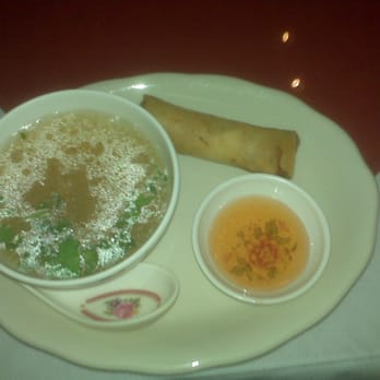 Zuzap - Shriimp Wonton Soup with Pork Spring Roll - Thai Near Me - Clive, Iowa
