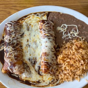 Don Beto's - Enchilada meal with refried beans and rice. - Mexican Near Me - Livonia, Michigan Don Beto's - Enchilada meal with refried beans and rice. - Mexican Near Me - Livonia, Michigan