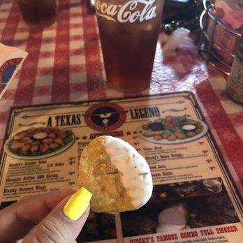 Riscky's BBQ - Fried Pickles with ranch (it's a Cali thing) - Barbeque Near Me - Fort Worth, Texas Riscky's BBQ - Fried Pickles with ranch (it's a Cali thing) - Barbeque Near Me - Fort Worth, Texas