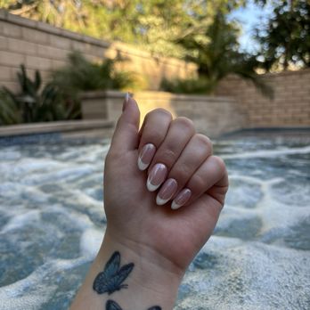 GG Luxury Nail Spa - French tip chrome gel x set - Nail Salons Near Me - Foothill Ranch, California GG Luxury Nail Spa - French tip chrome gel x set - Nail Salons Near Me - Foothill Ranch, California
