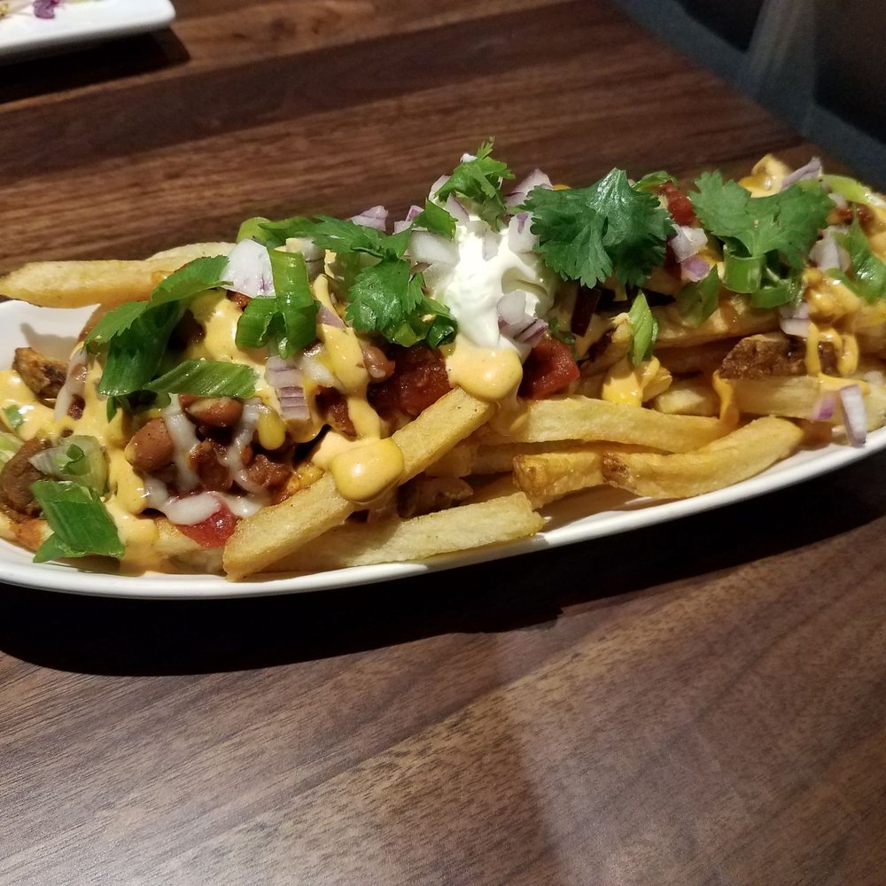 Base Camp Pong + Axe - Bison Chili Fries - American Near Me - Boise, Idaho