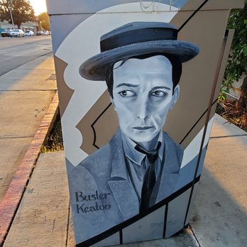 Hayward Mural Arts Program - Utility box artwork (Silent Films - Slapstick Comedy) - Public Art Near Me - Hayward, California Hayward Mural Arts Program - Utility box artwork (Silent Films - Slapstick Comedy) - Public Art Near Me - Hayward, California