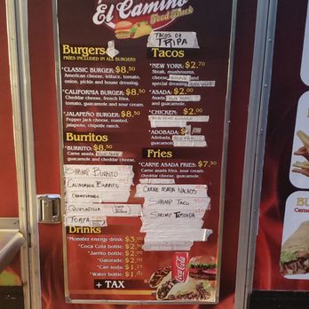 Street Tacos El Camino - Variety on their menu - Food Trucks Near Me - Fallbrook, California Street Tacos El Camino - Variety on their menu - Food Trucks Near Me - Fallbrook, California