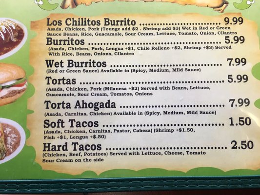 Menu photo 6 Los Chilitos Restaurant South El Monte, CA