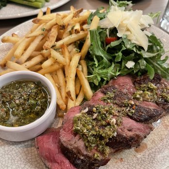 The Goldfinch - Picanha (Top Sirloin w/ Chimichuri, Arugula Salad, and Garlic Fries) - New American Near Me - Irvine, California The Goldfinch - Picanha (Top Sirloin w/ Chimichuri, Arugula Salad, and Garlic Fries) - New American Near Me - Irvine, California