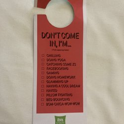 ibis Styles London Heathrow Airport - Epic "do not disturb" signage