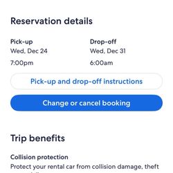 Enterprise Autovermietung Deutschland - Confirmed car reservation with pickup on December 24th at 7 pm