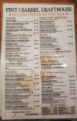 Menu photo 2 Pint and Barrel Drafthouse Palestine, TX Menu photo 2 Pint and Barrel Drafthouse Palestine, TX