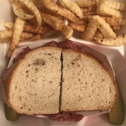 Asian Corned Beef - Corned beef sandwich with fries .