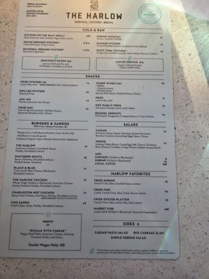 Menu photo 1 The Harlow Charleston, SC Menu photo 1 The Harlow Charleston, SC