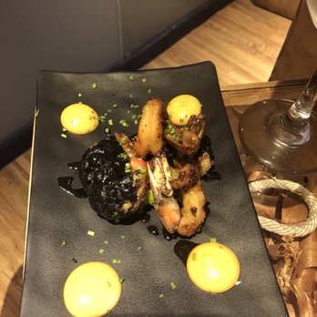 The Box - Tatemado shrimp with black tempura - Tapas Bars Near Me - Cancún, ROO The Box - Tatemado shrimp with black tempura - Tapas Bars Near Me - Cancún, ROO