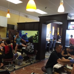Lots of pedicure chairs