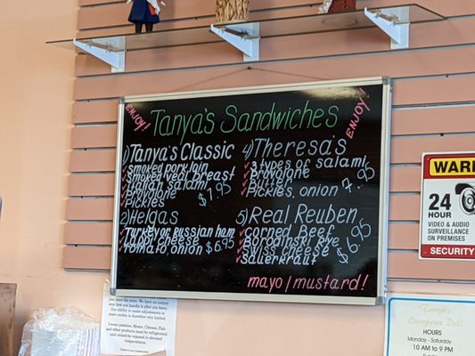 Menu photo 2 Tanya's European Deli Beaverton, OR Menu photo 2 Tanya's European Deli Beaverton, OR