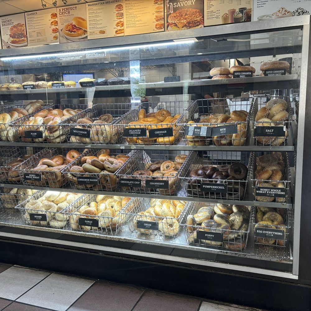 Bagel selection - always fresh made with Manhattan water Bagel selection - always fresh made with Manhattan water