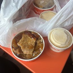 Peach cobbler with vanilla ice cream Peach cobbler with vanilla ice cream