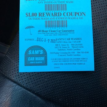 Sam’s Car Wash - Guarantee - Car Wash Near Me - Concord, North Carolina