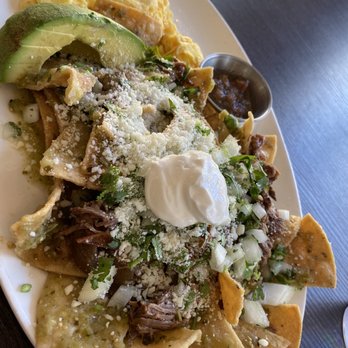 Beach Plum Kitchen - Machaca Green Chilaquiles - New American Near Me - Carlsbad, California Beach Plum Kitchen - Machaca Green Chilaquiles - New American Near Me - Carlsbad, California