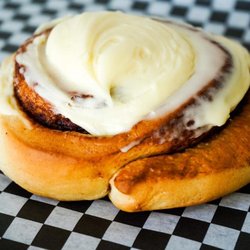 Sugar Rush - You guys!!! We have some new treats here in the shop! We have cinnamon rolls the size of your face with cream cheese, pretzels, and bagels!!