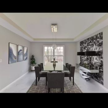 Kapricious Design - a dining room with a table and chairs - Interior Design Near Me Kapricious Design - a dining room with a table and chairs - Interior Design Near Me