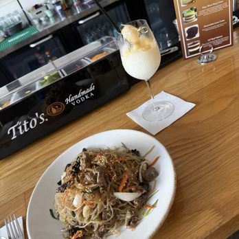 Namu - Classic Japchae & Lychee Snow to drink - Korean Near Me - Huntsville, Alabama Namu - Classic Japchae & Lychee Snow to drink - Korean Near Me - Huntsville, Alabama