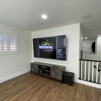 Mounting Vegas - 5.1 surround install with 6.5" speakers and a Samsung 86" oled and Denon receiver - TV Mounting Near Me - Las Vegas, Nevada