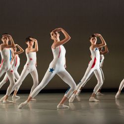 Ballet Tech - "A Yankee Doodle" by Eliot Feld. Kids Dance 2023 at The Joyce Theater. Photo by Ellen Crane.