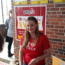 Nice greeter @ YELP booth @ Denver FLEA YES!!!!!