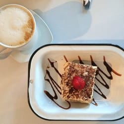 The Nada Café - Tiramisu and a latte