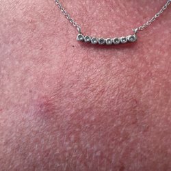 First People's Jewelers - Necklace with no cutler holes very dull and can't see diamonds like the bracelet they came from
