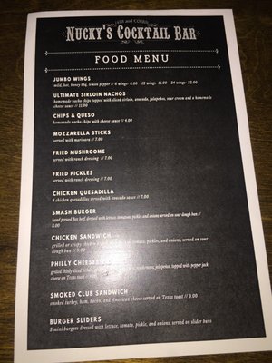 Menu photo 1 Nucky's Cocktail Bar Kingsville, TX
