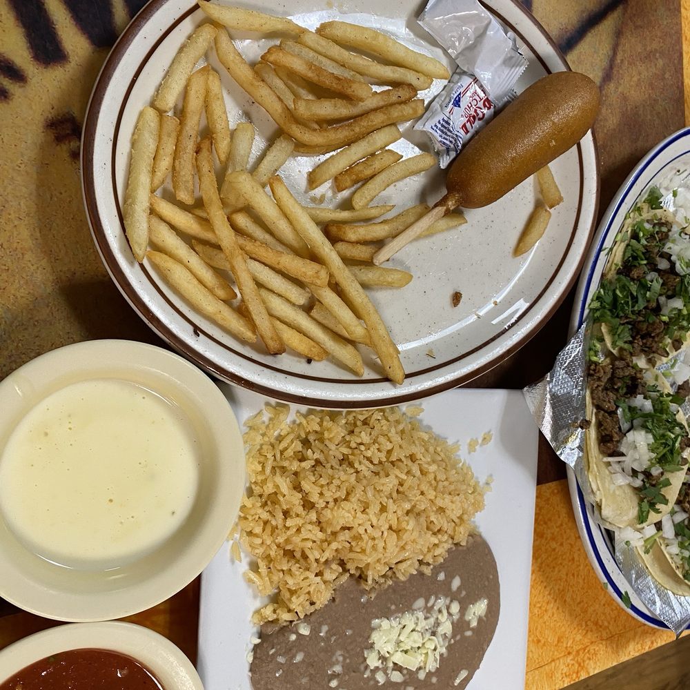 Las Parrillas - Kids corn dog and fries - Mexican Near Me - Catoosa, Oklahoma Las Parrillas - Kids corn dog and fries - Mexican Near Me - Catoosa, Oklahoma