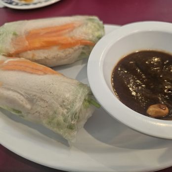 V.Nam Pho - Pork Springroll appetizer The spring rolls were huge and the peanut sauce provided with it was addictive!!! - Vietnamese Near Me - Surprise, Arizona