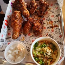 Bonchon Stevenson Ranch - Pico Canyon Rd - Combo Korean BBQ and Spicy Wings & Drumsticks with Korean Street Corn