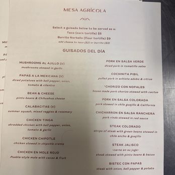 Mesa Agricola - Menu October 2026 (specials not included) - Tacos Near Me - Escondido, California Mesa Agricola - Menu October 2026 (specials not included) - Tacos Near Me - Escondido, California