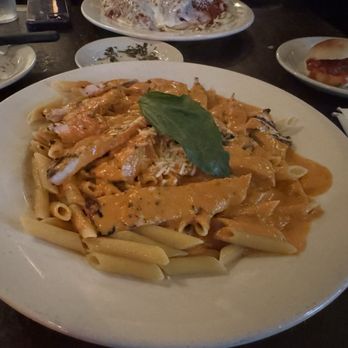 Vincent's Clam Bar - Penne with vodka sauce - I added some grilled chicken. - Seafood Near Me - Carle Place, New York Vincent's Clam Bar - Penne with vodka sauce - I added some grilled chicken. - Seafood Near Me - Carle Place, New York