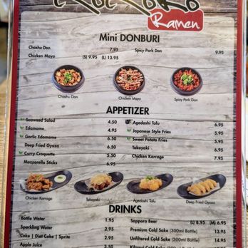 Kokoro Ramen - Menu - Ramen Near Me - Milpitas, California
