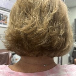 Layered Bob and baby highlights