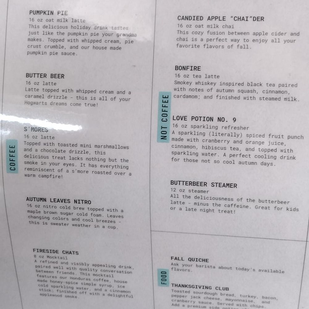Fort Smith Coffee Co - Fall menu - Coffee & Tea Near Me - Fort Smith, Arkansas Fort Smith Coffee Co - Fall menu - Coffee & Tea Near Me - Fort Smith, Arkansas
