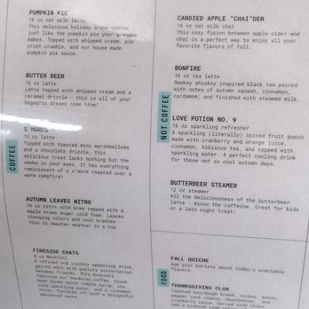 Fort Smith Coffee Co - Fall menu - Coffee & Tea Near Me - Fort Smith, Arkansas