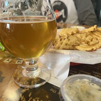 Innovation Brew Works - Waffle fries & a Brethren Belgian. - Breweries Near Me - Pomona, California Innovation Brew Works - Waffle fries & a Brethren Belgian. - Breweries Near Me - Pomona, California