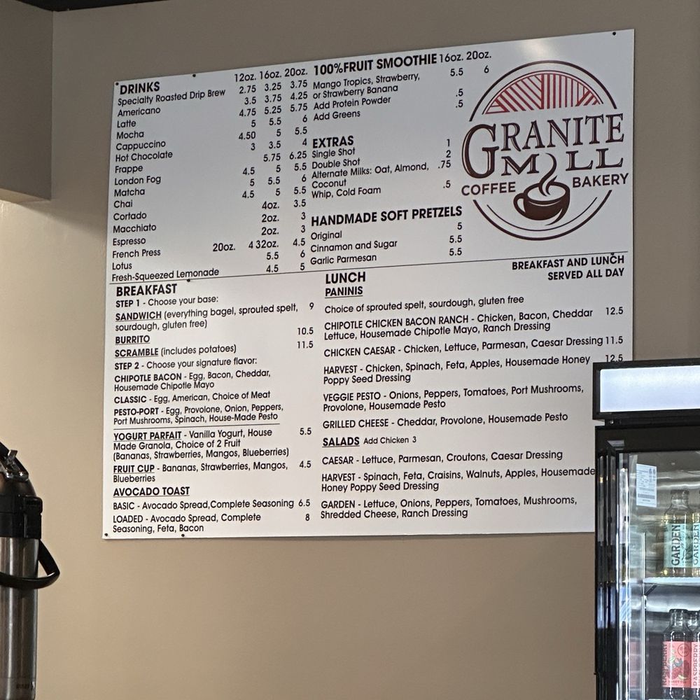 Granite Mill Coffee - Menu as of feb 2026 - Bakeries Near Me - Missoula, Montana Granite Mill Coffee - Menu as of feb 2026 - Bakeries Near Me - Missoula, Montana