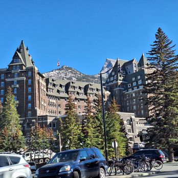 Fairmont Banff Springs - View of hotel from street - Hotels Near Me - Banff, Alberta Fairmont Banff Springs - View of hotel from street - Hotels Near Me - Banff, Alberta