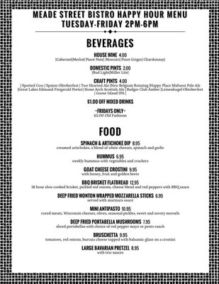Menu photo 6 Meade Street Bistro Appleton, WI