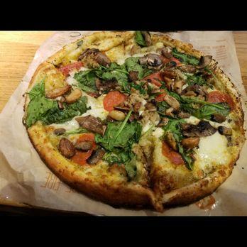 Blaze Pizza - Garlic pesto, roasted garlic, spinach, pepperoni, mozzarella. Went overboard on garlic but still a great pizza. - Salad Near Me - Newark, New Jersey Blaze Pizza - Garlic pesto, roasted garlic, spinach, pepperoni, mozzarella. Went overboard on garlic but still a great pizza. - Salad Near Me - Newark, New Jersey