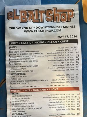 Menu photo 4 El Bait Shop Des Moines, IA Menu photo 4 El Bait Shop Des Moines, IA