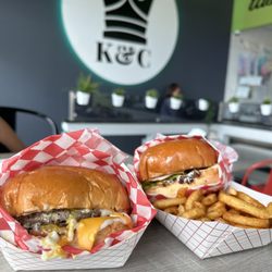 King & Cardinal - Frisco - KC Cheese Burger & KC Dirty Burger...