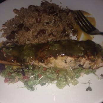 MangoSeed Restaurant - Jerk salmon and rice and peas - Caribbean Near Me - Brooklyn, New York MangoSeed Restaurant - Jerk salmon and rice and peas - Caribbean Near Me - Brooklyn, New York