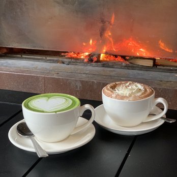 Fergie's Cafe - Matcha Latte & Hot Chocolate next to a cozy fire - Cafes Near Me - Squamish, British Columbia