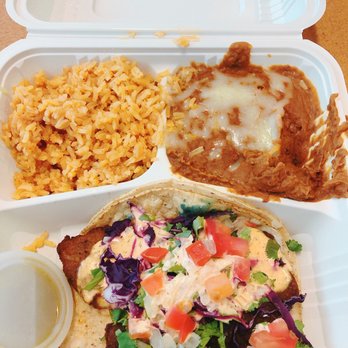 El Taquito Restaurant Dos - Fish taco with a side of rice and beans - Mexican Near Me - Hayward, California El Taquito Restaurant Dos - Fish taco with a side of rice and beans - Mexican Near Me - Hayward, California
