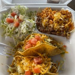 Crispy chicken tacos